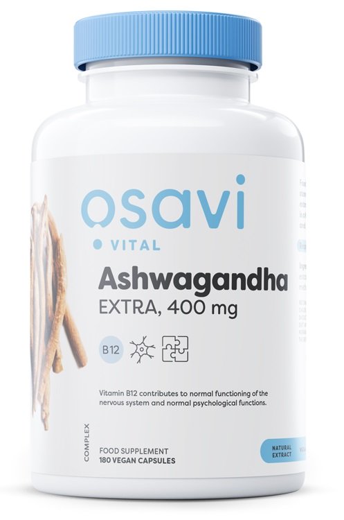 Osavi Ashwagandha Extra, 400mg, maisto papildas, kapsulės