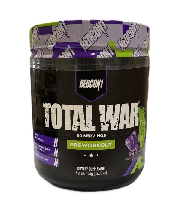 Redcon1 Total War - Preworkout, Sour Gummy Bear - 426 g, sporto papildas