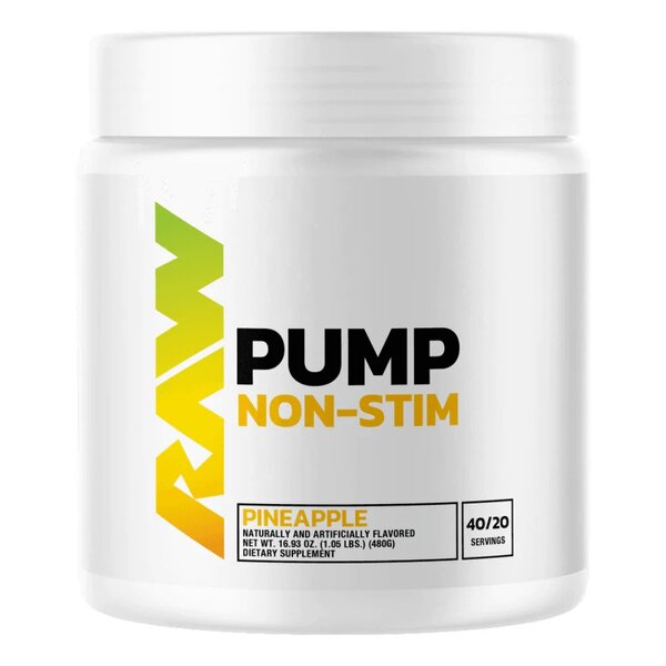 Raw Nutrition Pump Non-Stim, Strawberry Lemonade - 480 gramų maisto papildas