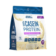 Applied Nutrition 100% Casein Protein, Vanilla Cream - 900 g maisto papildas
