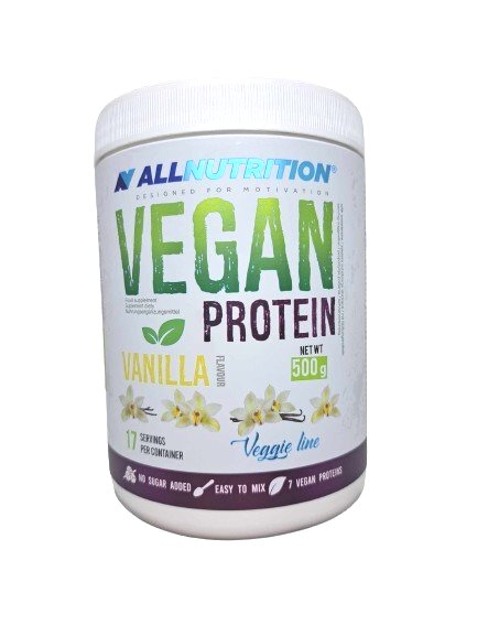 Allnutrition Vegan Protein, Vanilla - 500 gramų