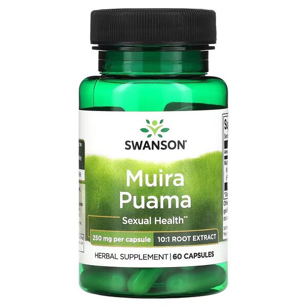 Swanson Muira Puama kapsulės sveikatai