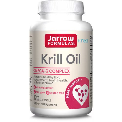 Jarrow Formulas Krill Oil - 120 kapsulių, maisto papildas, Omega-3