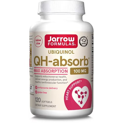 Jarrow Formulas Ubiquinol QH-absorb, 100mg - 120 kapsulių