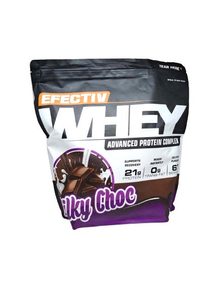 Efectiv Nutrition Whey Protein, Milky Choc - 2000 g maisto papildas