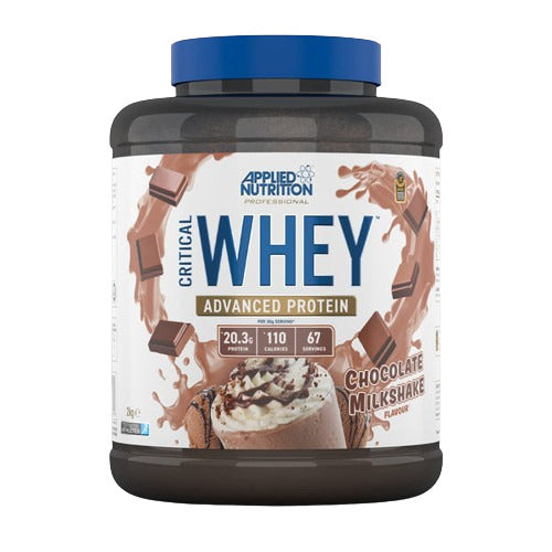 Maisto papildo Applied Nutrition Critical Whey, šokoladinis pieno kokteilis, 2000 g