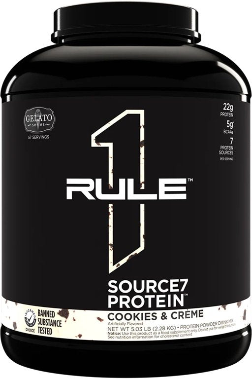 Rule One Source7 Protein, Cookies & Creme Gelato - 2280 gramų