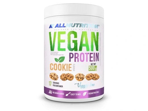 Allnutrition Vegan Protein, Cookie - 500 gramų