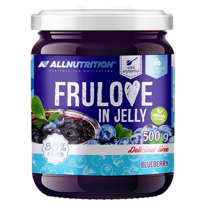 Allnutrition Frulove In Jelly, Mėlynės, 500 g, vaisių želė