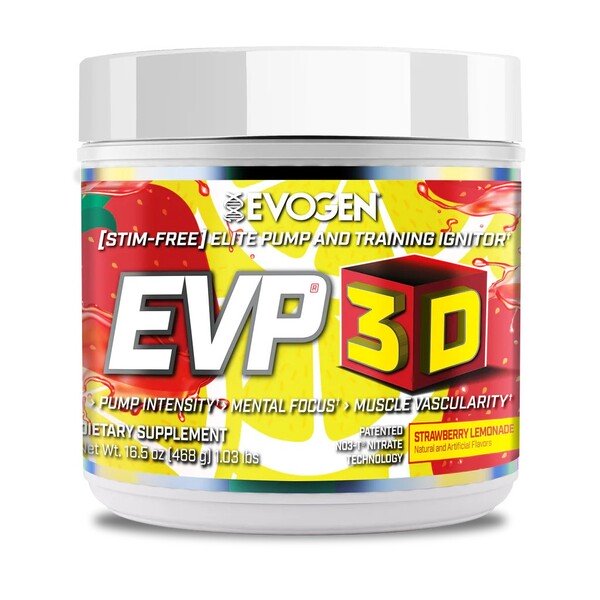 Evogen EVP 3D maisto papildas, braškių limonado skonis, sporto papildas