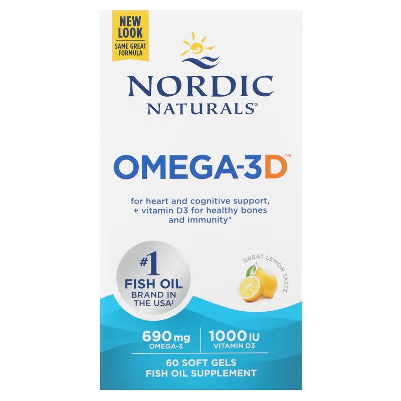 Nordic Naturals Omega-3D citrinos kapsulės
