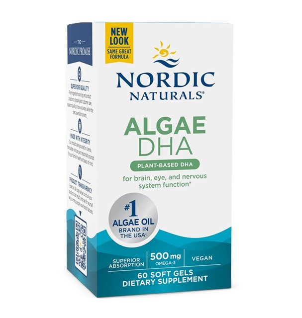 Nordic Naturals Algae DHA, 500mg - 60 kapsulių
