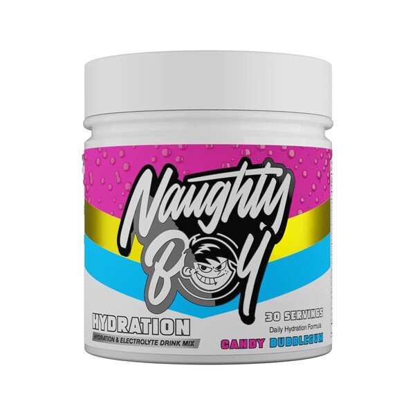 Naughty Boy Hydration, Candy Bubblegum - 255 g maisto papildas