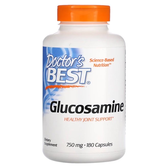 Doctor's Best gliukozamino sulfatas, 750mg, 180 kapsulių