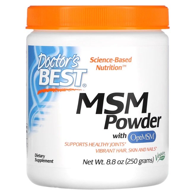Doctor's Best MSM with OptiMSM Vegan, Powder - 250 gramų