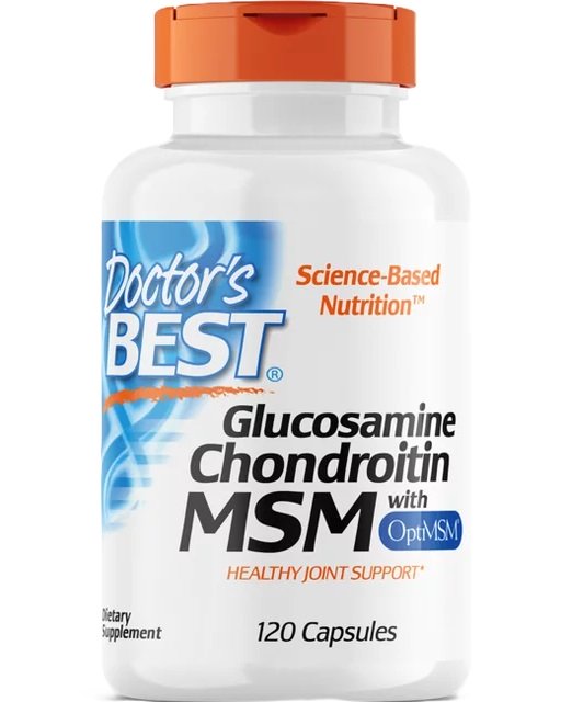Doctor's Best Glucosamine Chondroitin MSM with OptiMSM - 120 kapsulių