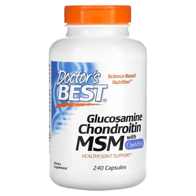 Doctor's Best Glucosamine Chondroitin MSM with OptiMSM - 240 kapsulių
