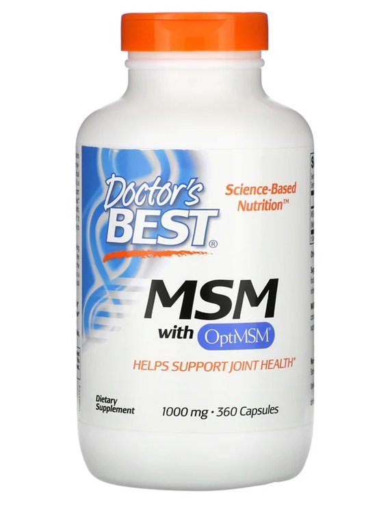 Doctor's Best MSM with OptiMSM, 1000mg - 360 kapsulių