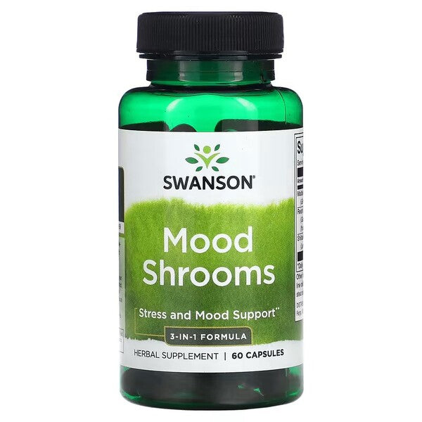 Swanson Mood Shrooms kapsulės, sveikatos papildas