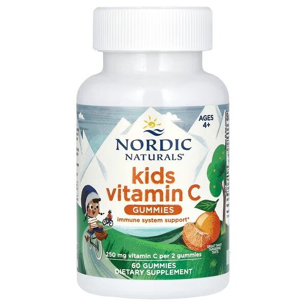 Nordic Naturals vaikų vitamino C guminukai, citrinos skonio, 60 vnt.