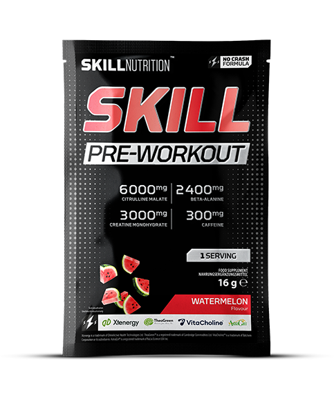 Skill Nutrition Skill Pre-Workout, Watermelon - 16 gramų (1 serving)