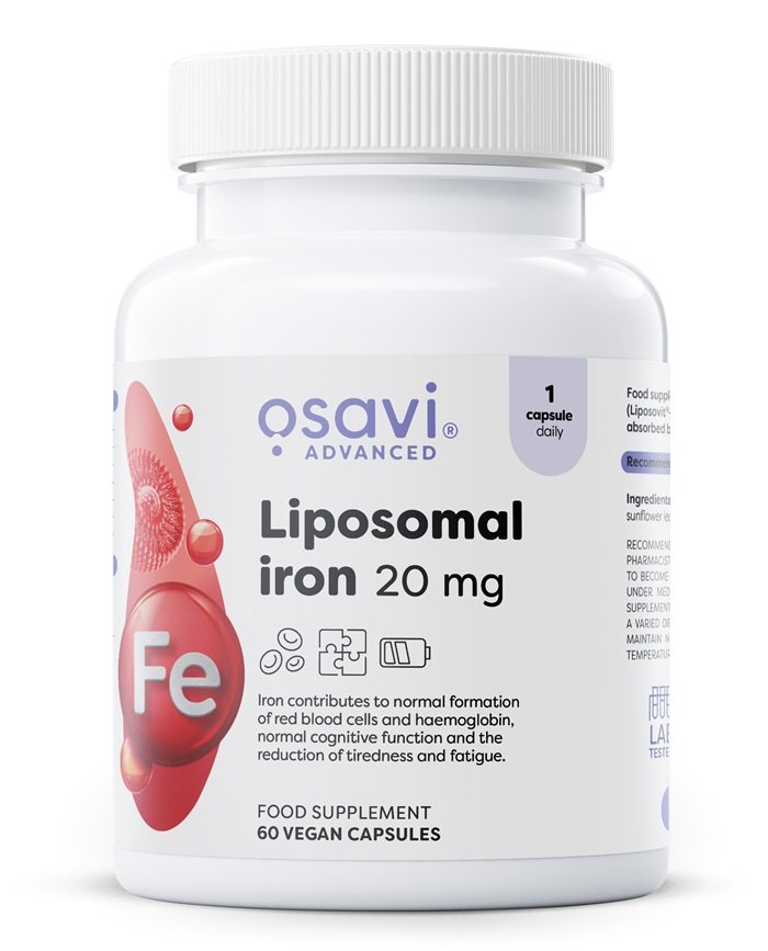 Osavi Liposomal Iron, 20mg - 60 kapsulių