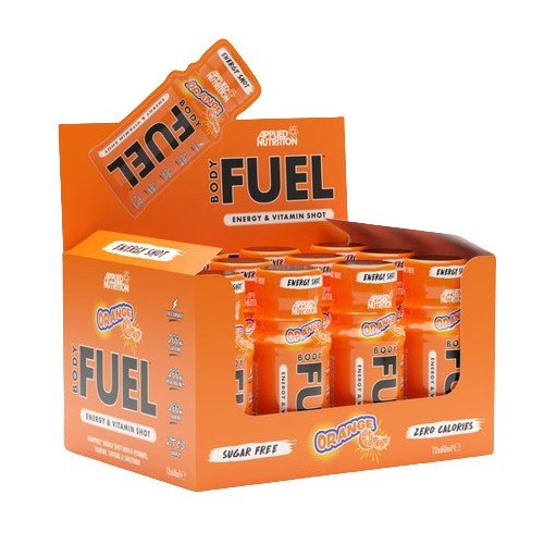Applied Nutrition Bodyfuel energijos šūviai, apelsinų skonio, 12 vnt., maisto papildas