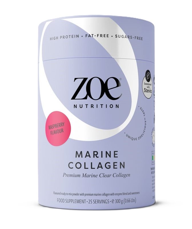 ZOE Marine Collagen, aviečių skonis, maisto papildas, pakuotė
