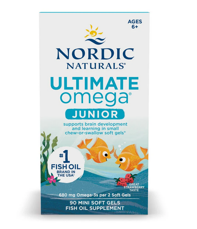 Nordic Naturals Omega-3 vaikų maisto papildas, braškių skonio, 90 kapsulių