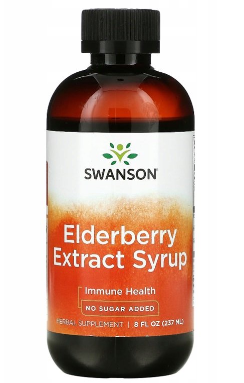 Elderberry ekstrakto sirupo butelis