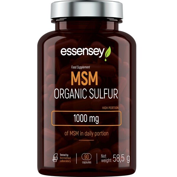 Essensey MSM Sulfur, 1000mg - 90 kapsulių