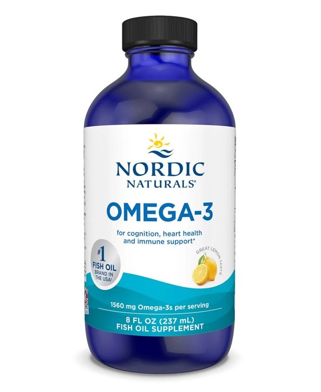 Nordic Naturals Omega-3, 1560mg Lemon - 237 ml. maisto papildas