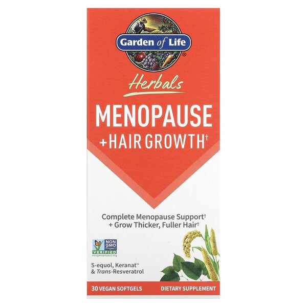 Garden of Life Herbals Menopause + Hair Growth - 30 vegan softgels