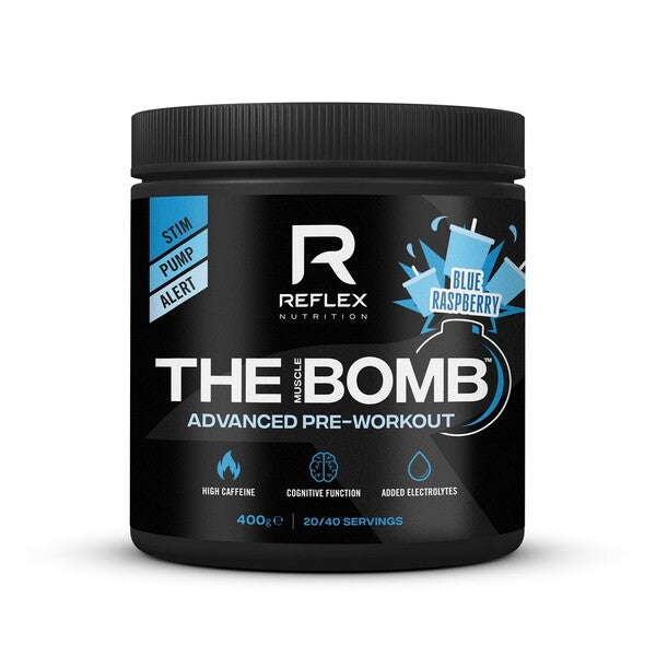 Reflex Nutrition The Muscle Bomb, Blue Raspberry - 400 g, sporto papildas