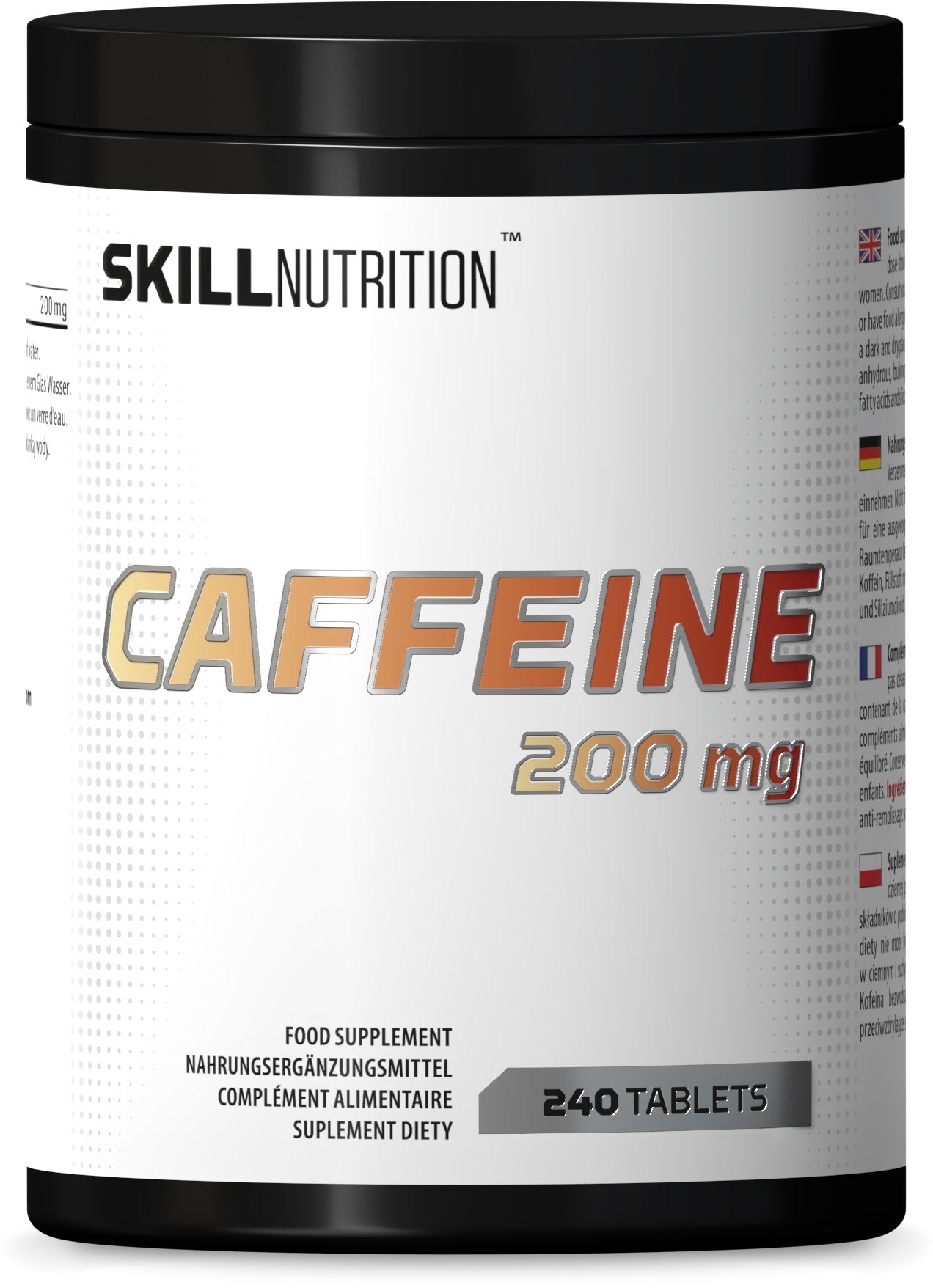 Maisto papildas Caffeine 200mg, 240 tablečių