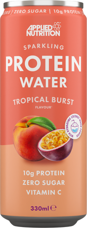 Applied Nutrition Sparkling Protein Water, Tropical Burst - 12 x 330 ml.