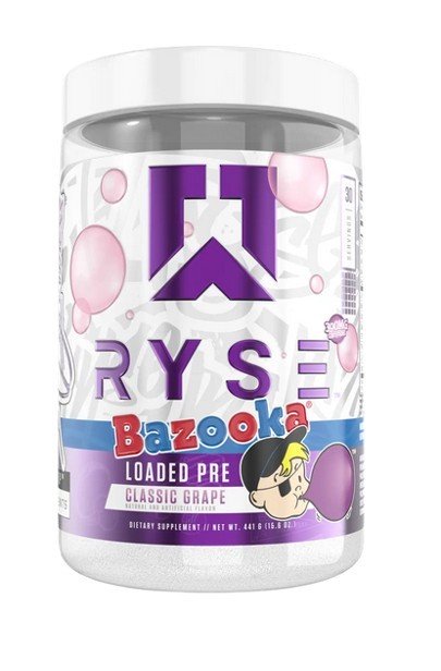RYSE Loaded Pre, Bazooka Classic Grape - 450 g maisto papildas