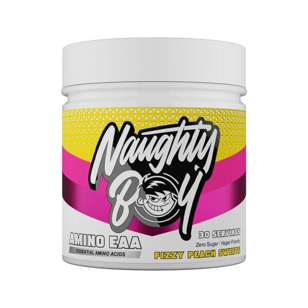 Naughty Boy Amino EAA, Fizzy Peach Sweets - 345 gramų