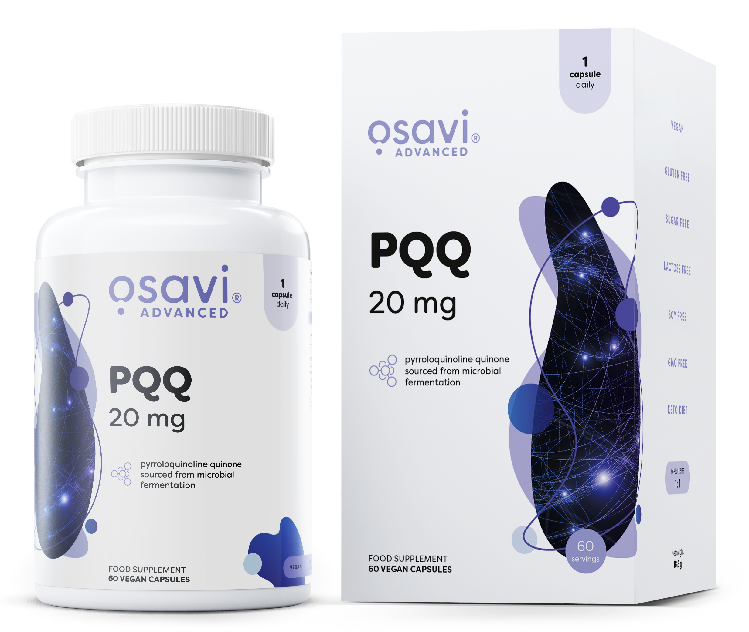 Osavi PQQ, 20mg - 60 kapsulių maisto papildas