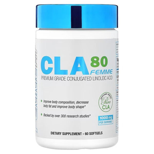 AllMax Nutrition CLA 80 Femme - 60 kapsulių, riebalų degintojas, svorio kontrolė