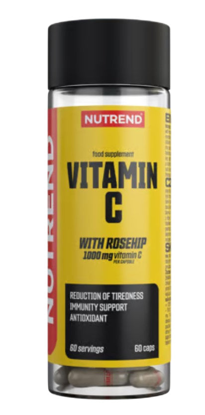 Nutrend Vitamin C su rožių žiedais - 60 kapsulių