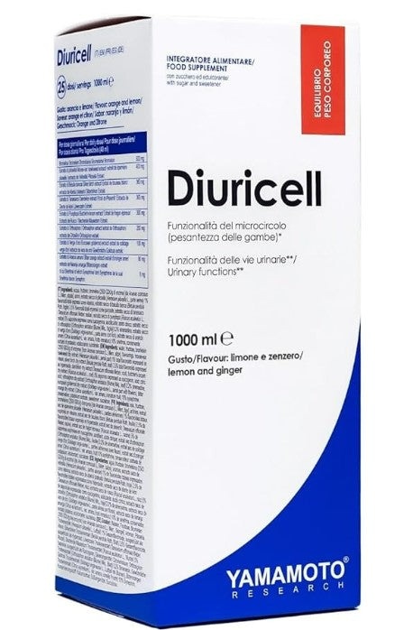 Yamamoto Nutrition Diuricell, Lemon Ginger - 1000 ml, maisto papildas