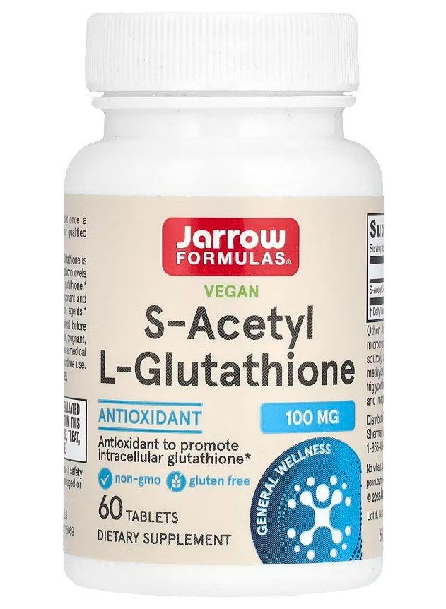 Jarrow Formulas S-Acetyl L-Glutathione, 100mg - 60 tablečių