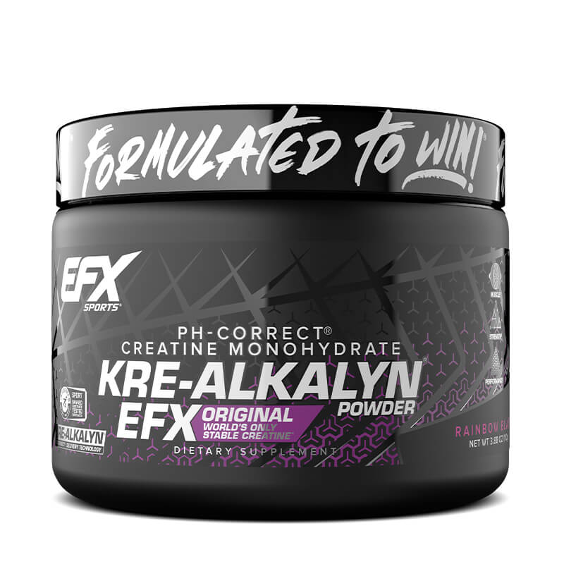EFX Sports Kre-Alkalyn milteliai, Rainbow Blast, sporto papildas
