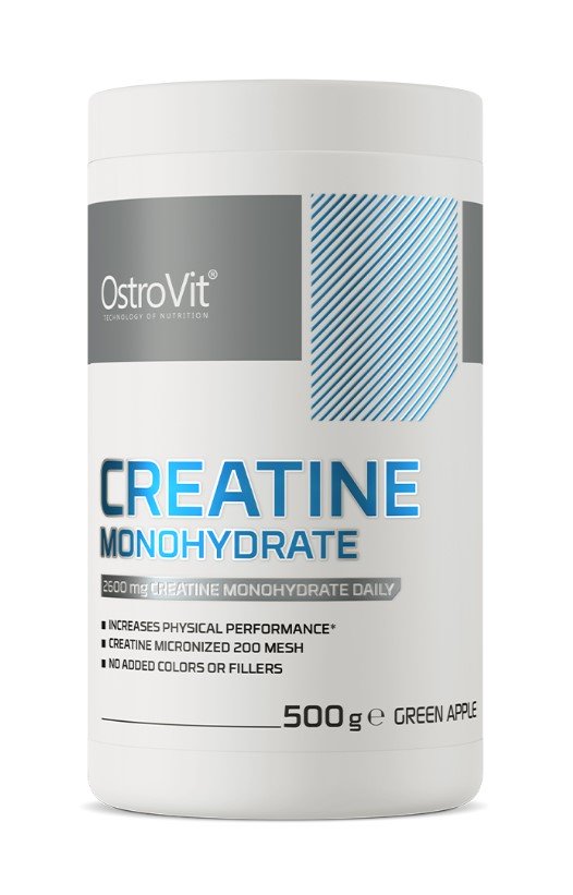 Kreatino papildas OstroVit Creatine Monohydrate, Green Apple - 500 g