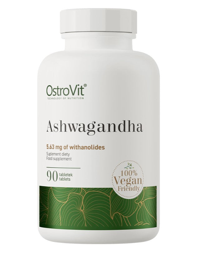 OstroVit Ashwagandha - 90 tablečių, maisto papildas, sveikata ir gerovė