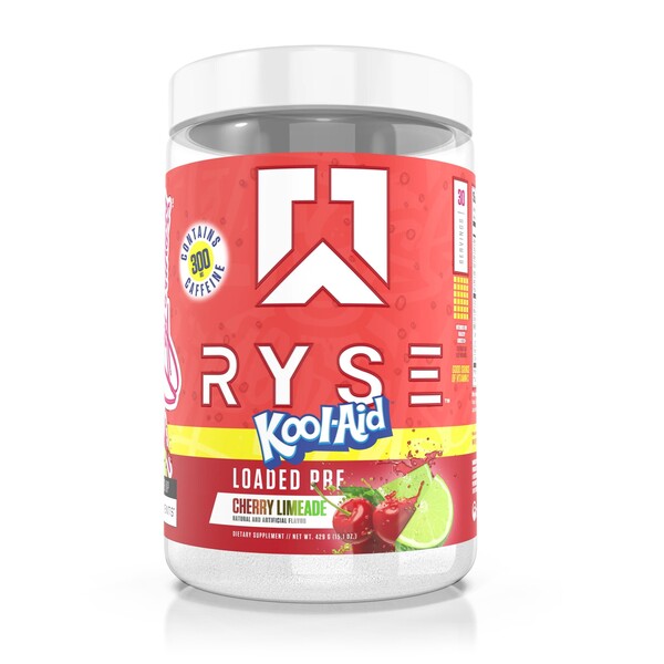 RYSE Loaded Pre, Kool-Aid Cherry Limeade - 429 g maisto papildas