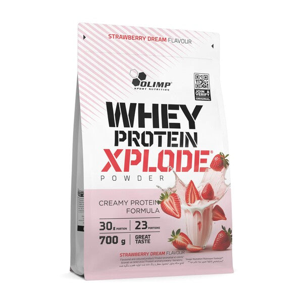 Olimp Whey Protein Xplode, Braškių skonio, 700 g