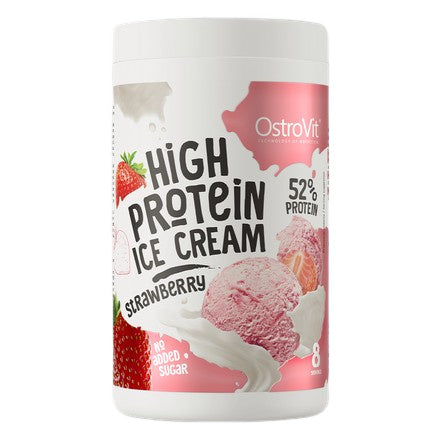 OstroVit High Protein Ice Cream, Strawberry - 400 g