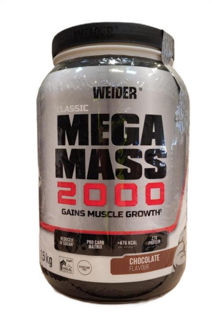 Weider Mega Mass 2000, Šokolado skonio, 1500 g